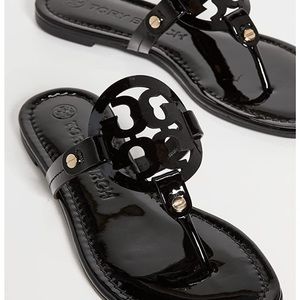 Brand new black TB FLIP FLOPS Shiny size 9